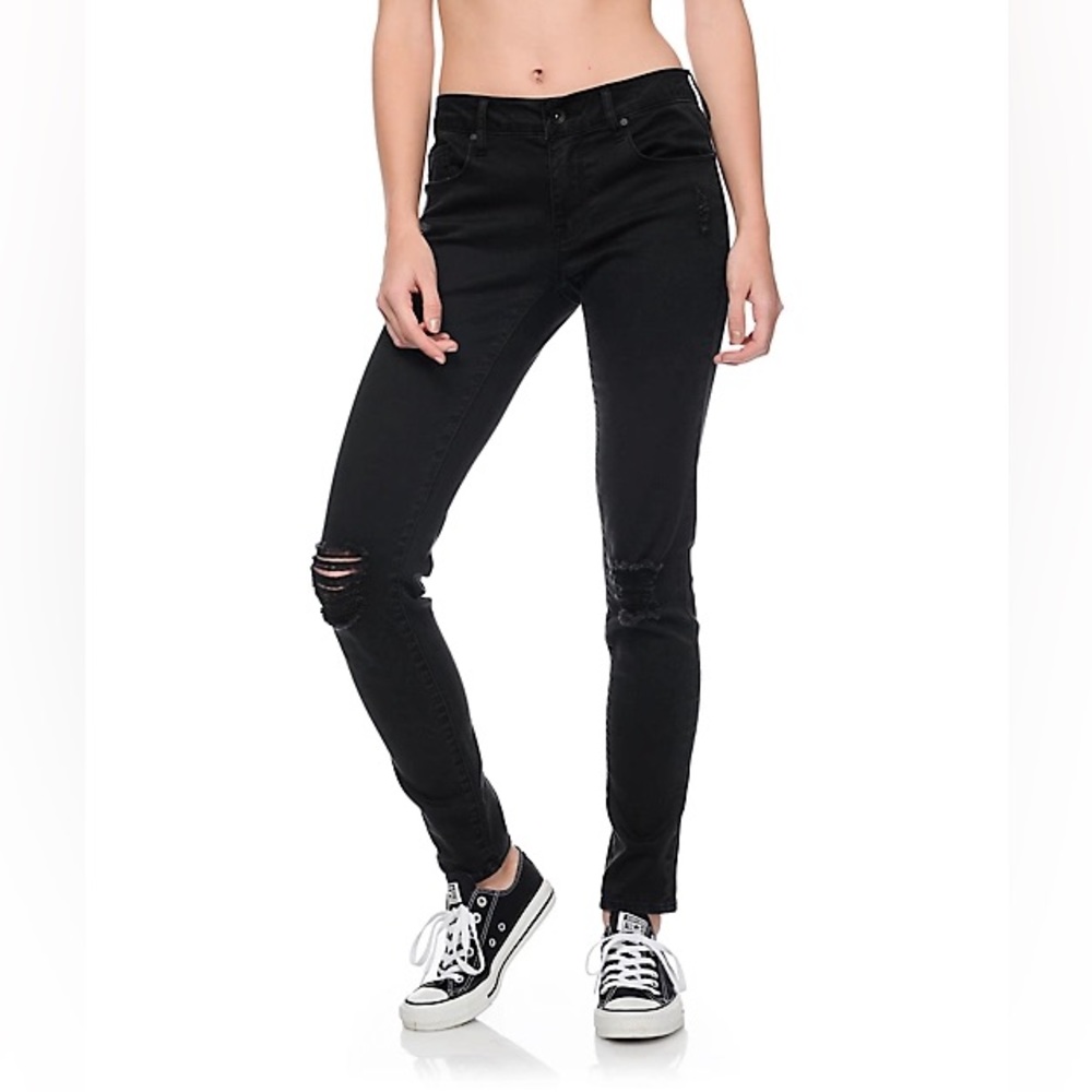 Empyre Tessa Black Storm Destroyed Skinny Jeans